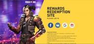 Redemption center on the official website of Free Fire